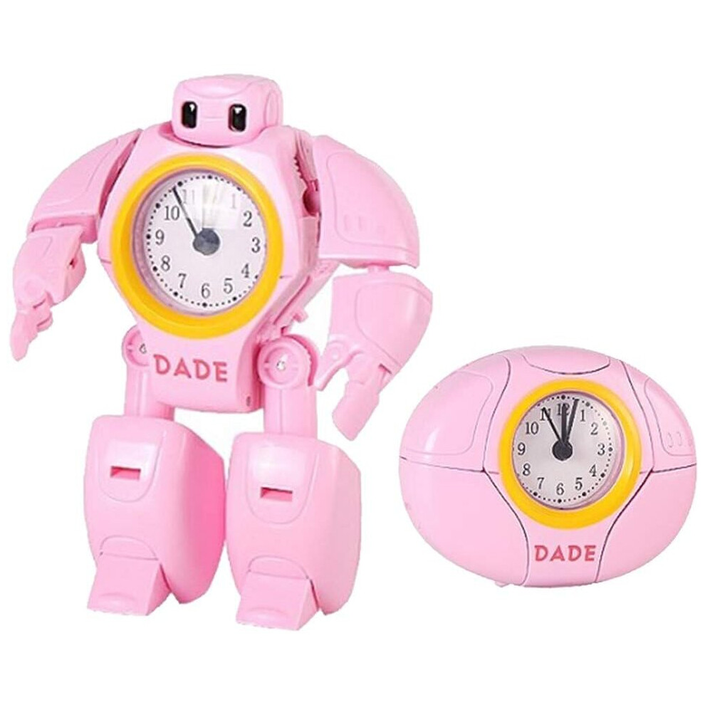 Mascot Children's Robot Alarm Clock, Children's Toys Transforming Robot, Children's Toys Transforming Robot Desk Clock Creative Cartoon Student Desk Clock