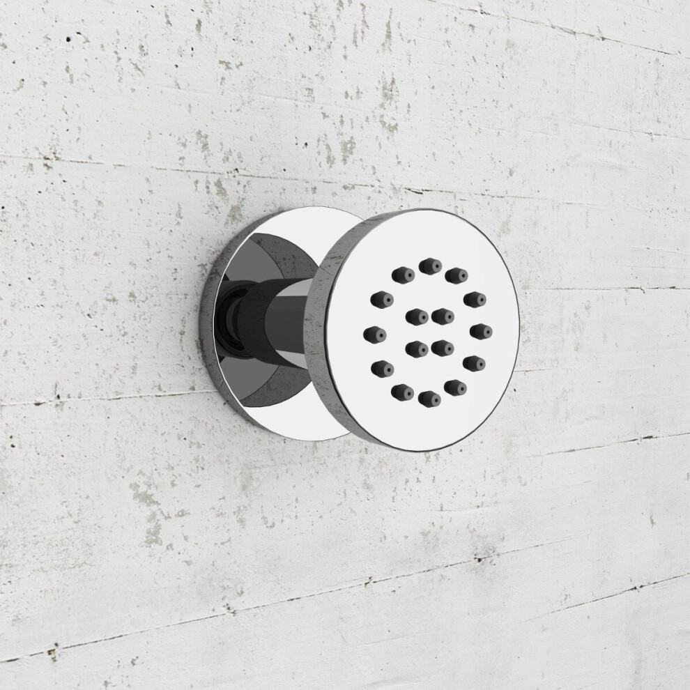 Nes Home Single Round Shower Bath Body Massage Jets Chrome