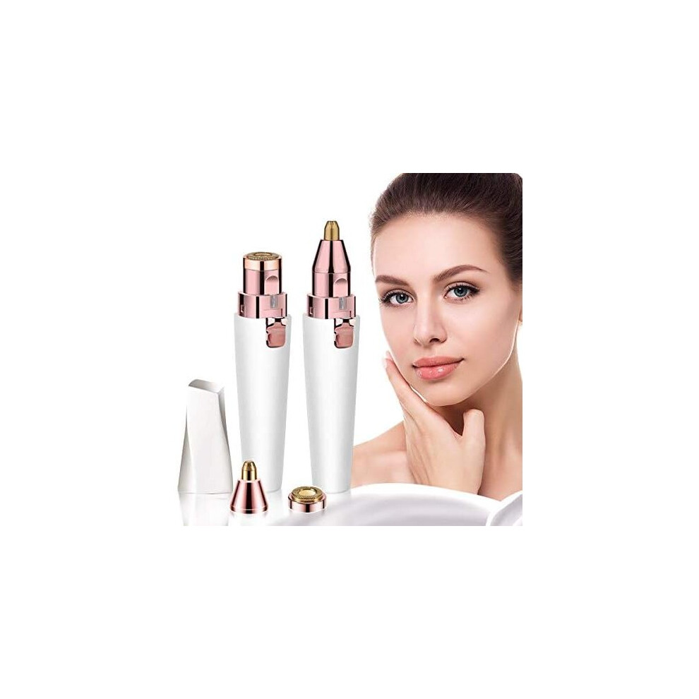 Tianfu Rechargeable Eyebrow Trimmer & Facial Hair Remover For Women, 2 In 1 Eyebrow Razor And Painless Hair Remover