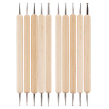 Wooden Dot Pen Marbling Tool Fake Drawing Gel Polish Painting Brush Nail Art Dot Tool