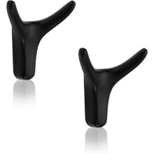 Coat Hooks Bathroom Towel Hooks,Matte Black Wall Hooks,Robe & Towel Hooks for Bathroom Wall Mounted,Duty and Stylish Wall Coat Hooks(2 Pack)