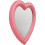 Makeup Mirror Heart Shape Mirror Tabletop Cosmetic Mirror Wall Hanging Mirror Pink 2
