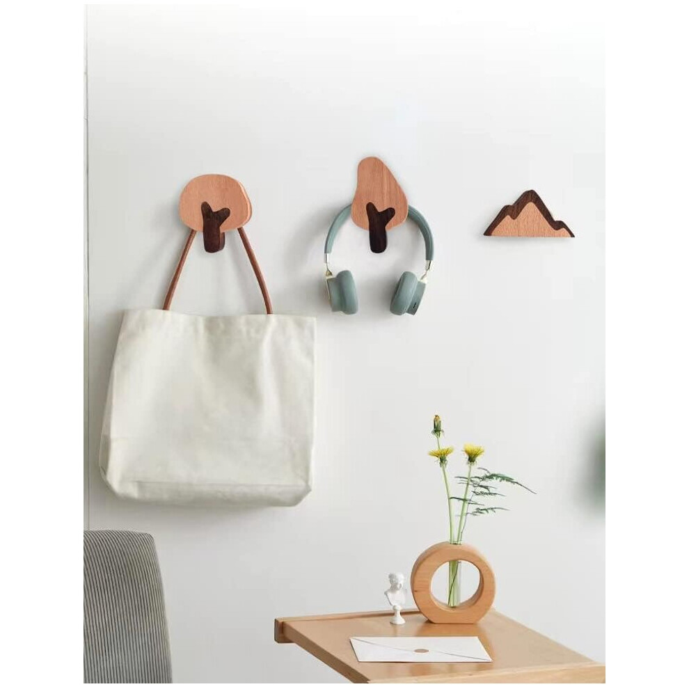 Wall Hook,Child Baby Nursery Wood Wall Hook, Cute Little Tree Coat Hooks,Wooden Hooks,Children Wall Mounted Hook,Set Of 3 7770197730266