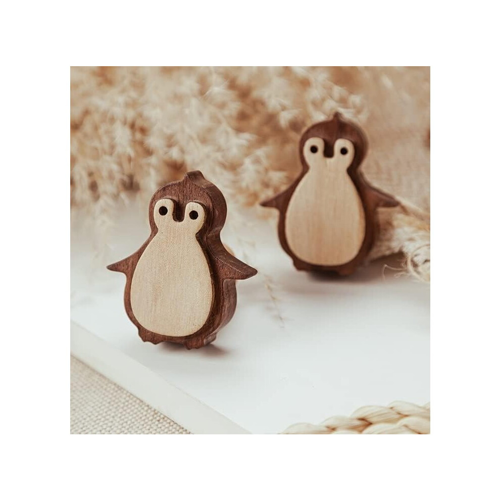 Wall Hook,Child Baby Nursery Natural Wood Wall Hook, Penguin Coat Hooks,Wooden Hooks,Children Wall Mounted Hook,Set Of 4 7770197730259