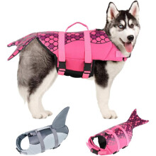 Large Dog Life Jacket, Dog Life Vests for Swimming, Float Coat Swimsuits Flotation Device Life Preserver-Rose m