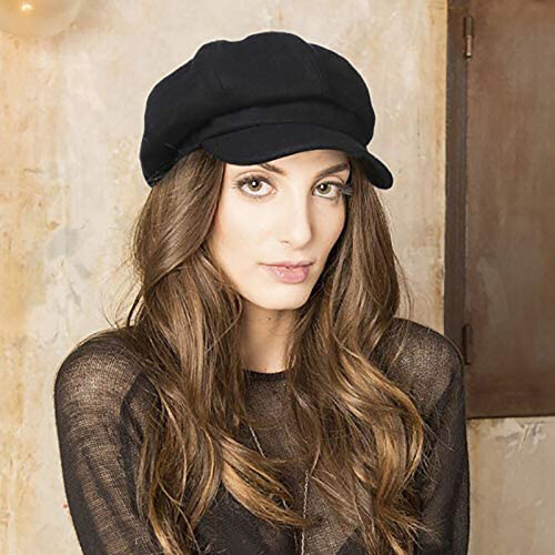 Women's Peaked Cap Beret Newsboy Cap Winter Cap Painter Cap with Visor 8 Panel Flat Cap