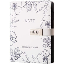 A5 Binder Diary Faux Leather Refillable Journal Loose Leaf Spiral Flower Locking Notebook