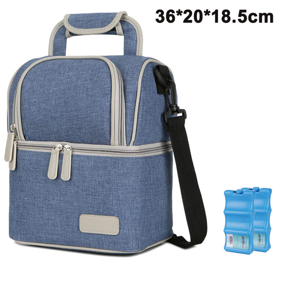 Breast Milk Baby Bottle Cooler Bag/Waterproof Baby Milk Bag Freezer/Mommy Travel Backpack/Portable-Denim Blue