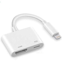 Digital AV HDMI Adapter, Apple MFi Certified iPhone Lightning to HDMI Connector Compatible compatible with iPhone