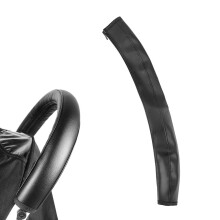 Baby Stroller Armrest Handle Sleeve Cover Universal Handle Cover Artificial Leather-Black