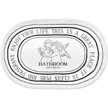 Black and White Bathroom Rug 50.8 x 81.28 cm Soft Absorbent Cute Bathroom Mat for Floor,Machine Washable Non-Slip Rug Shower Toilet Bathtub