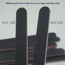 Nail File 10 PCS Professional Double Sided Nail Files Emery Board Black Manicure Pedicure Tool and Nail Buffering Files