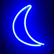 Decorative crescent neon, moon neon, wall decoration for christmas, birthday, nursery, living room, bridal party decoration