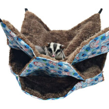 Blue Small Pet Hammock: 30x30 cm Cozy Tunnel Cave Bed for Rats, Guinea Pigs, Hamsters & Chinchillas