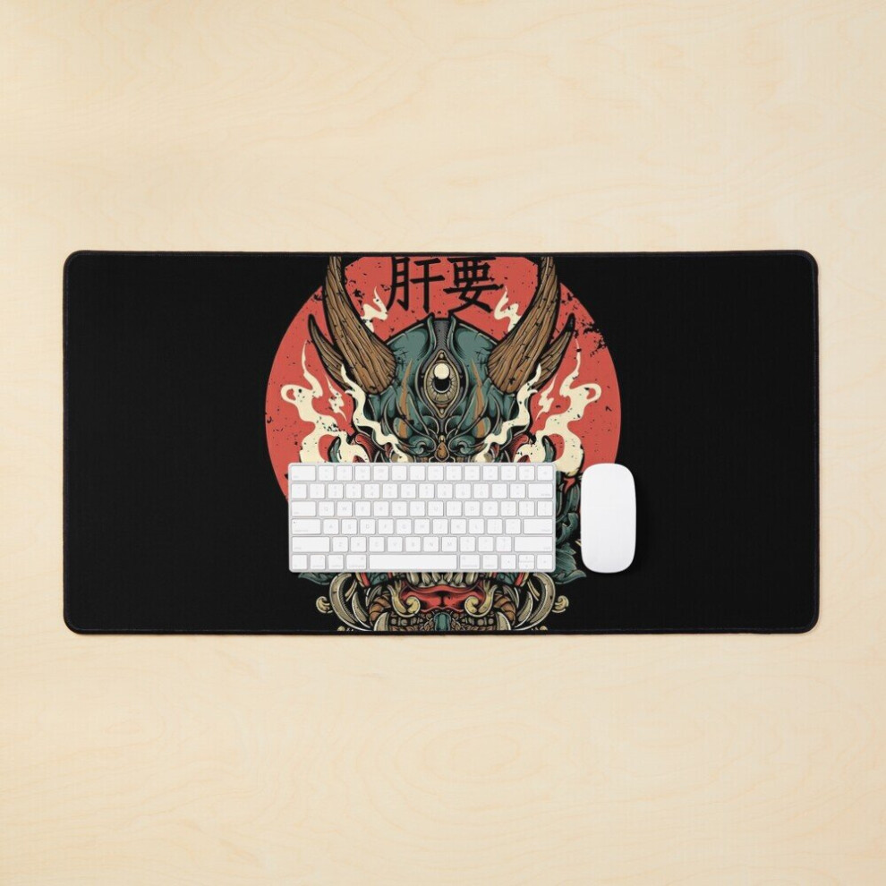 Desk Mat Oni Samurai Mecha Large Gaming Mouse Pad 35X16 Inch 7802738325225