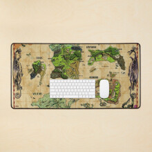 Desk Mat Everquest World of Norrath Map Large Gaming Mouse Pad 35x16 inch