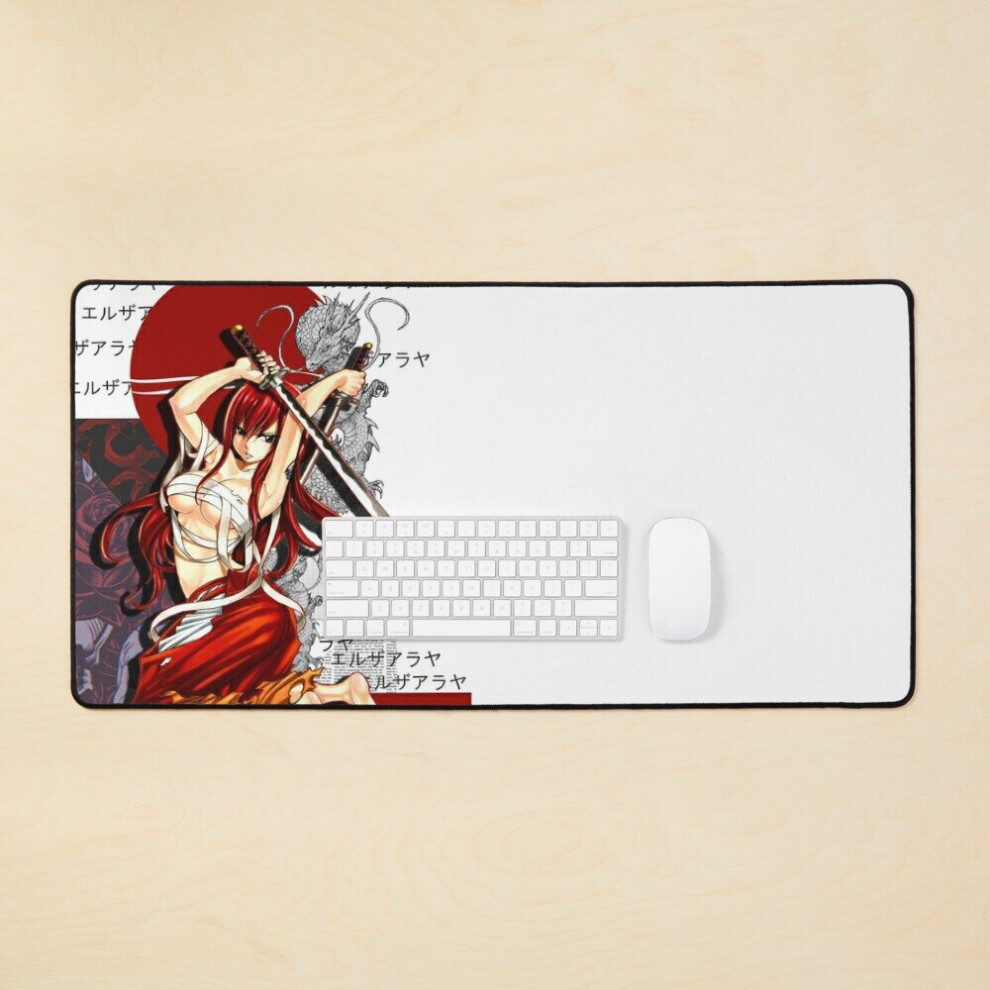 Desk Mat Erza Scarlet Titania Fairy Tail Large Gaming Mouse Pad 35X16 Inch 7802738332803