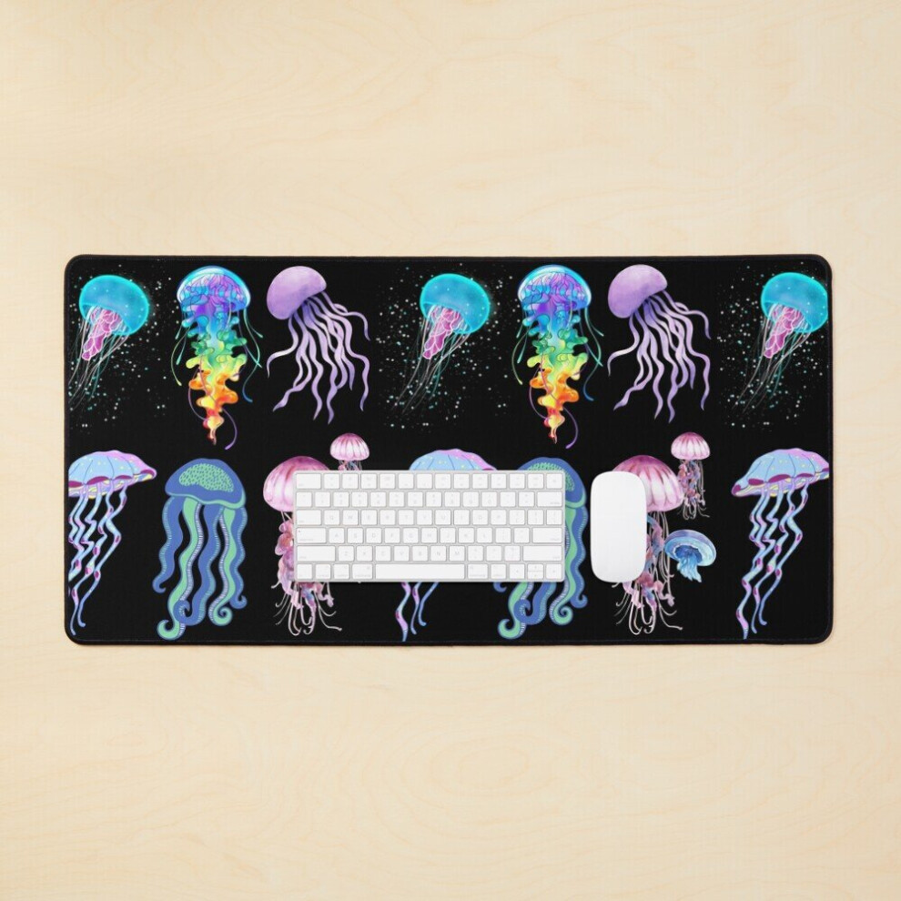 Desk Mat Jellyfish-Jellyfish Lovers Gift Large Gaming Mouse Pad 35X16 Inch 7802738341089