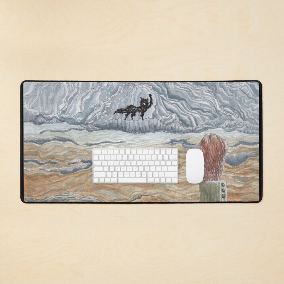 Desk Mat The Winter Wolf - Fantastic Mr Fox By Wes Anderson Large Gaming Mouse Pad 35X16 Inch 7802738317817