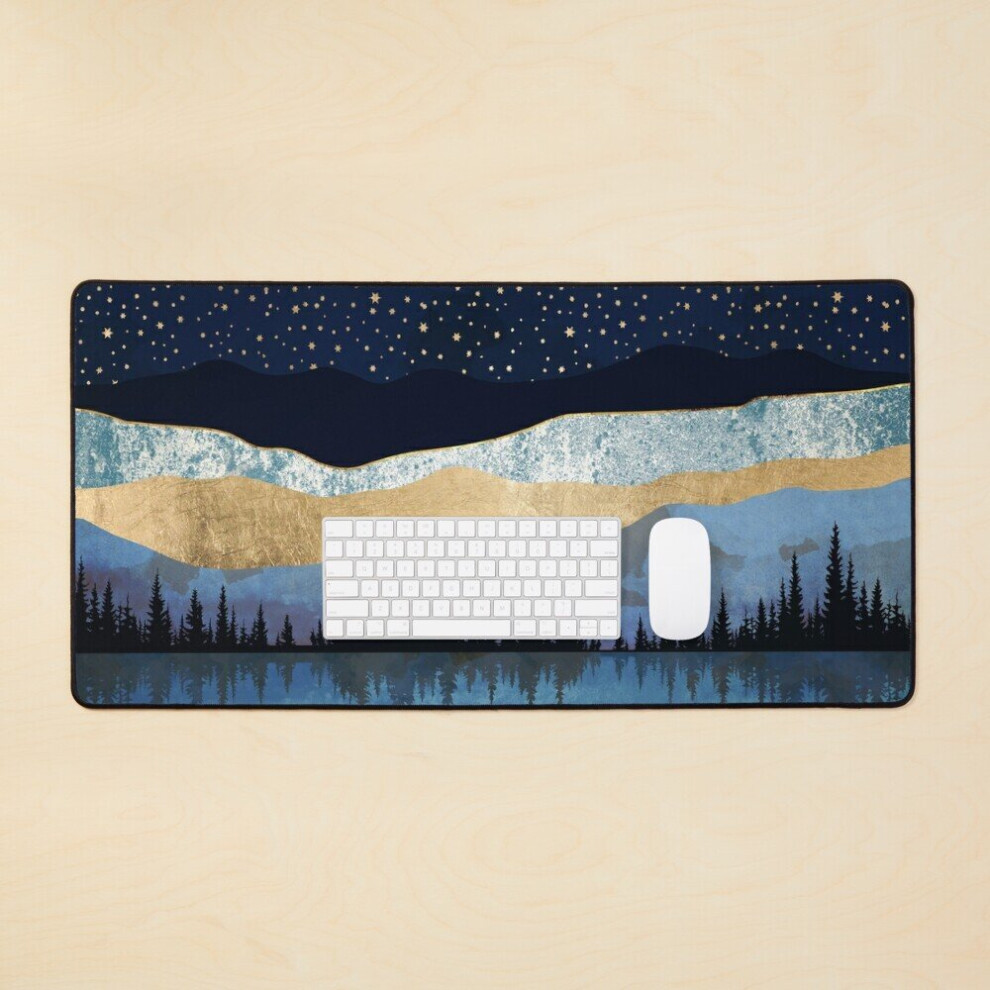 Desk Mat Midnight Lake Large Gaming Mouse Pad 35X16 Inch 7802738311501