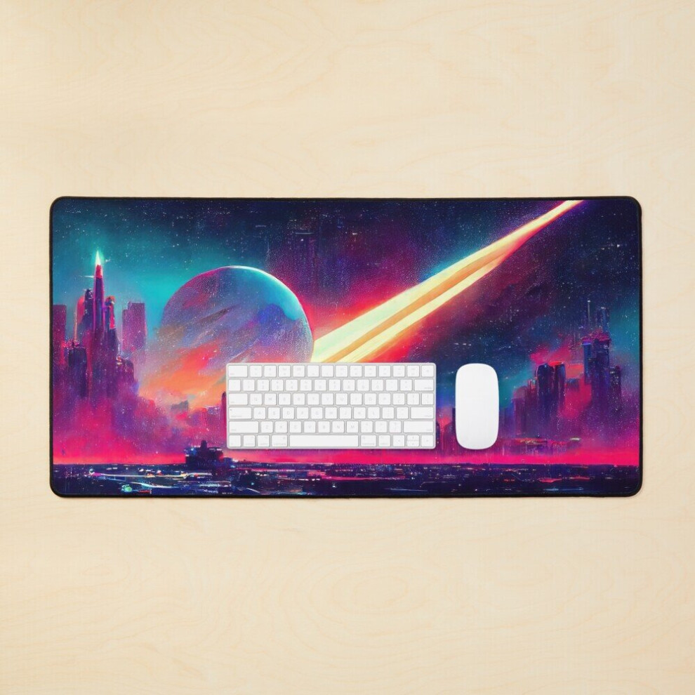 Desk Mat The Galactic City Large Gaming Mouse Pad 35X16 Inch 7802738327793