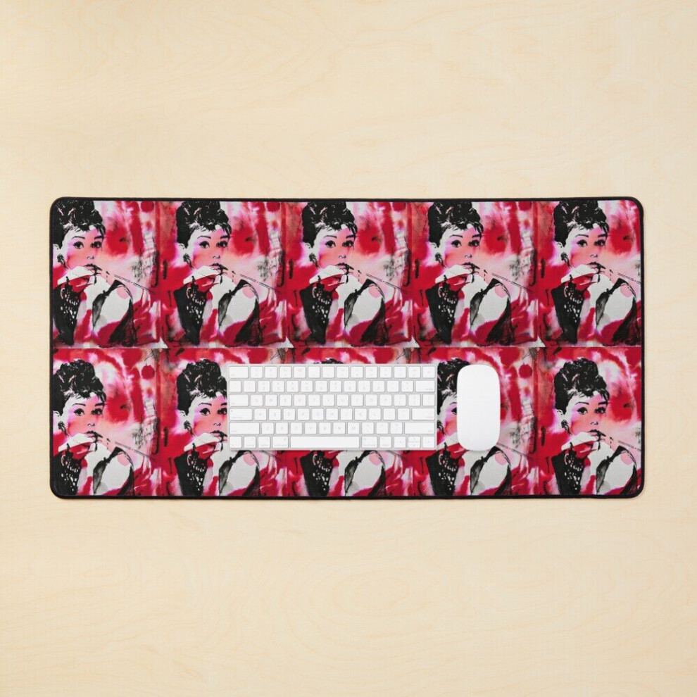 Desk Mat Audrey Hepburn Large Gaming Mouse Pad 35X16 Inch 7802738394849