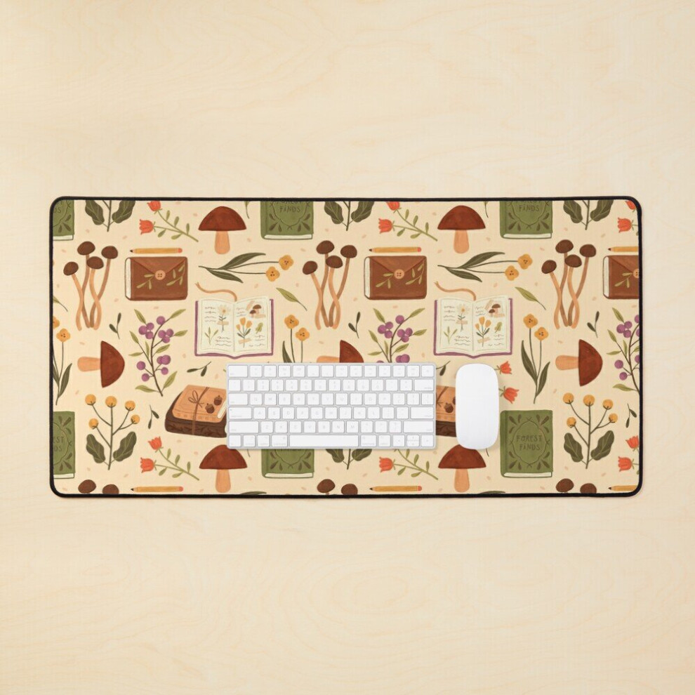 Desk Mat Bookish Forest Large Gaming Mouse Pad 35X16 Inch 7802738322835