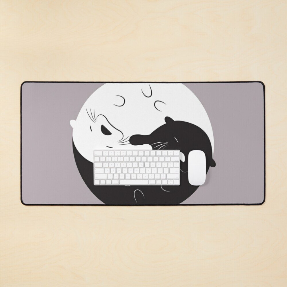 Desk Mat Balanced Otters Large Gaming Mouse Pad 35X16 Inch 7802738315271
