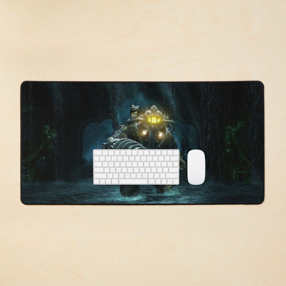 Desk Mat Bioshock Dangerous Big Daddy Large Gaming Mouse Pad 35X16 Inch 7802738385069