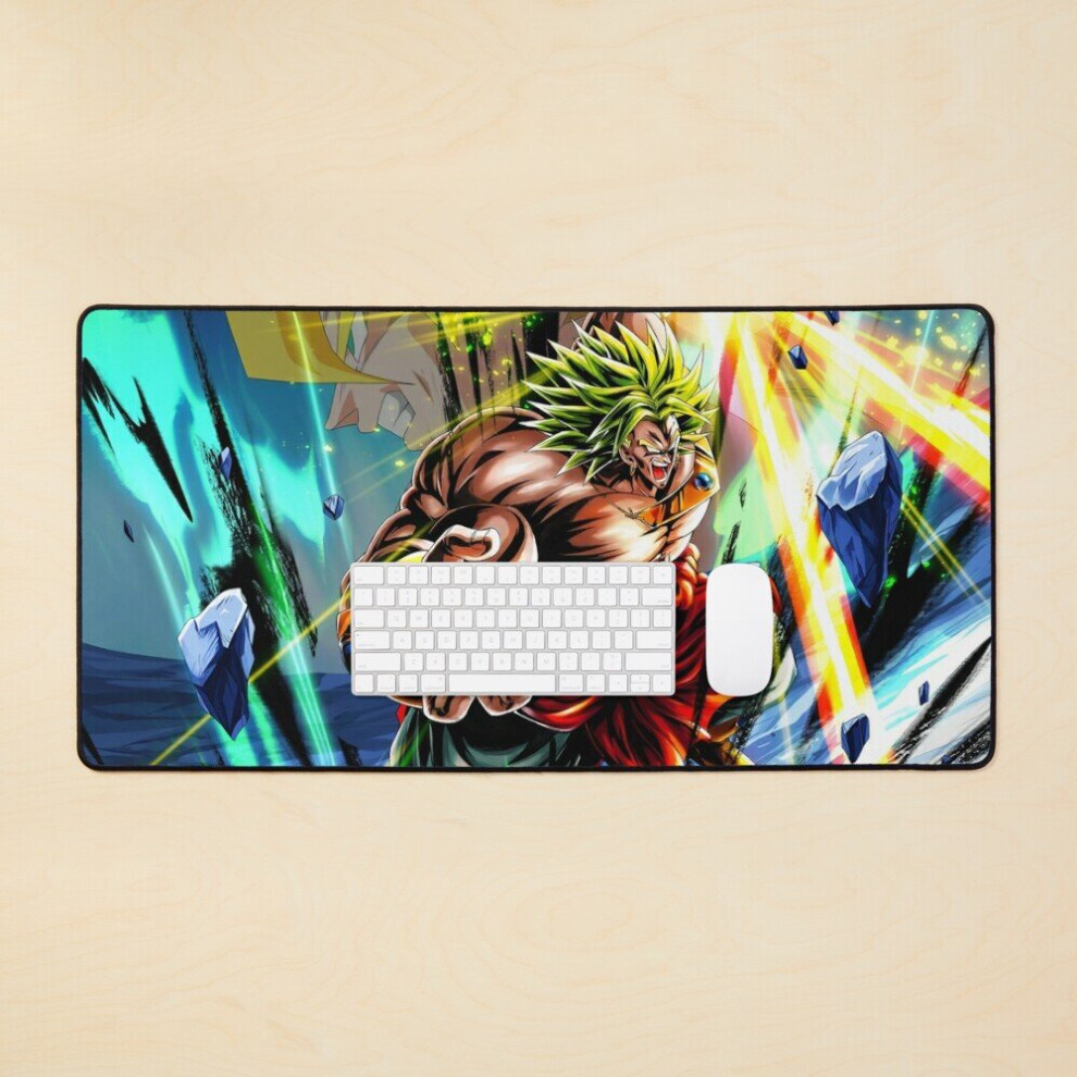 Desk Mat Legendary Super Saiyan Broly Large Gaming Mouse Pad 35X16 Inch 7802738337457