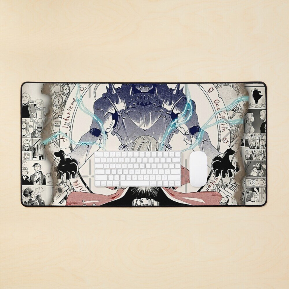 Desk Mat Full Fullmetal Collage Large Gaming Mouse Pad 35X16 Inch 7802738317848