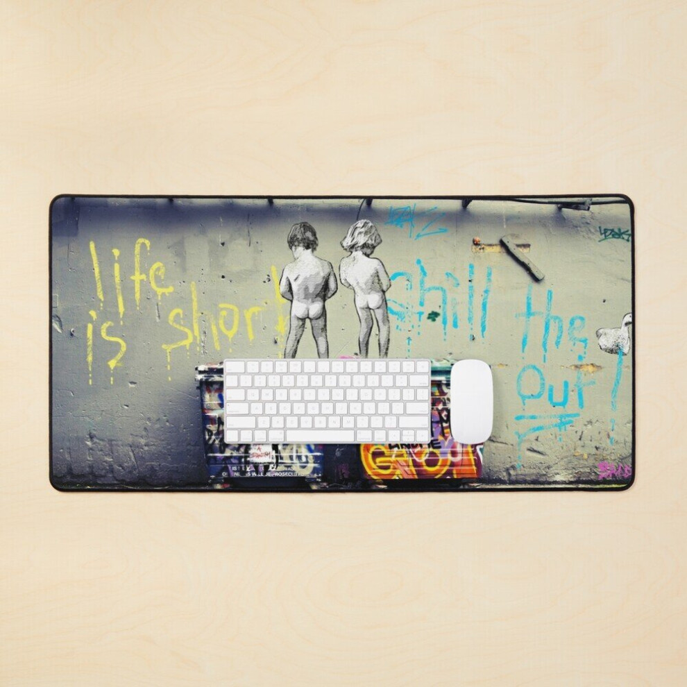 Desk Mat Banksy Chill The Duck Out Large Gaming Mouse Pad 35X16 Inch 7802738322828