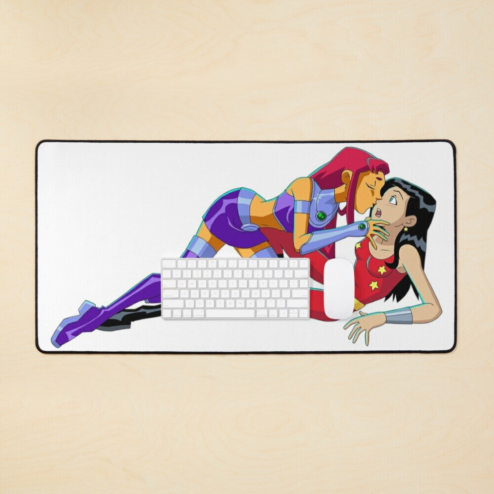 Desk Mat Lesbie Kiss Homo Large Gaming Mouse Pad 35X16 Inch 7802738371727