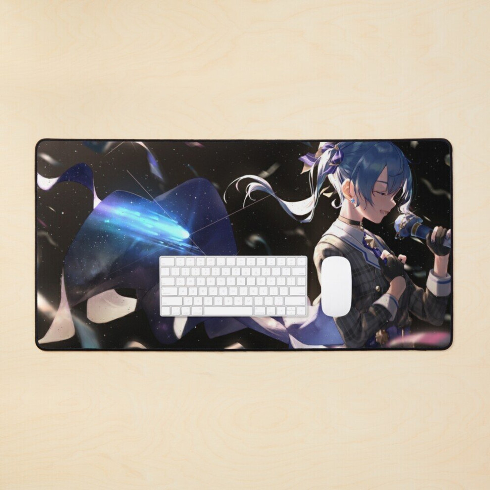 Desk Mat Hoshimachi Suisei - Hololive Large Gaming Mouse Pad 35X16 Inch 7802738317824