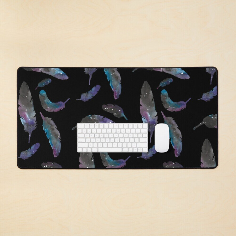 Desk Mat Galaxy Feathers Large Gaming Mouse Pad 35X16 Inch 7802738385793