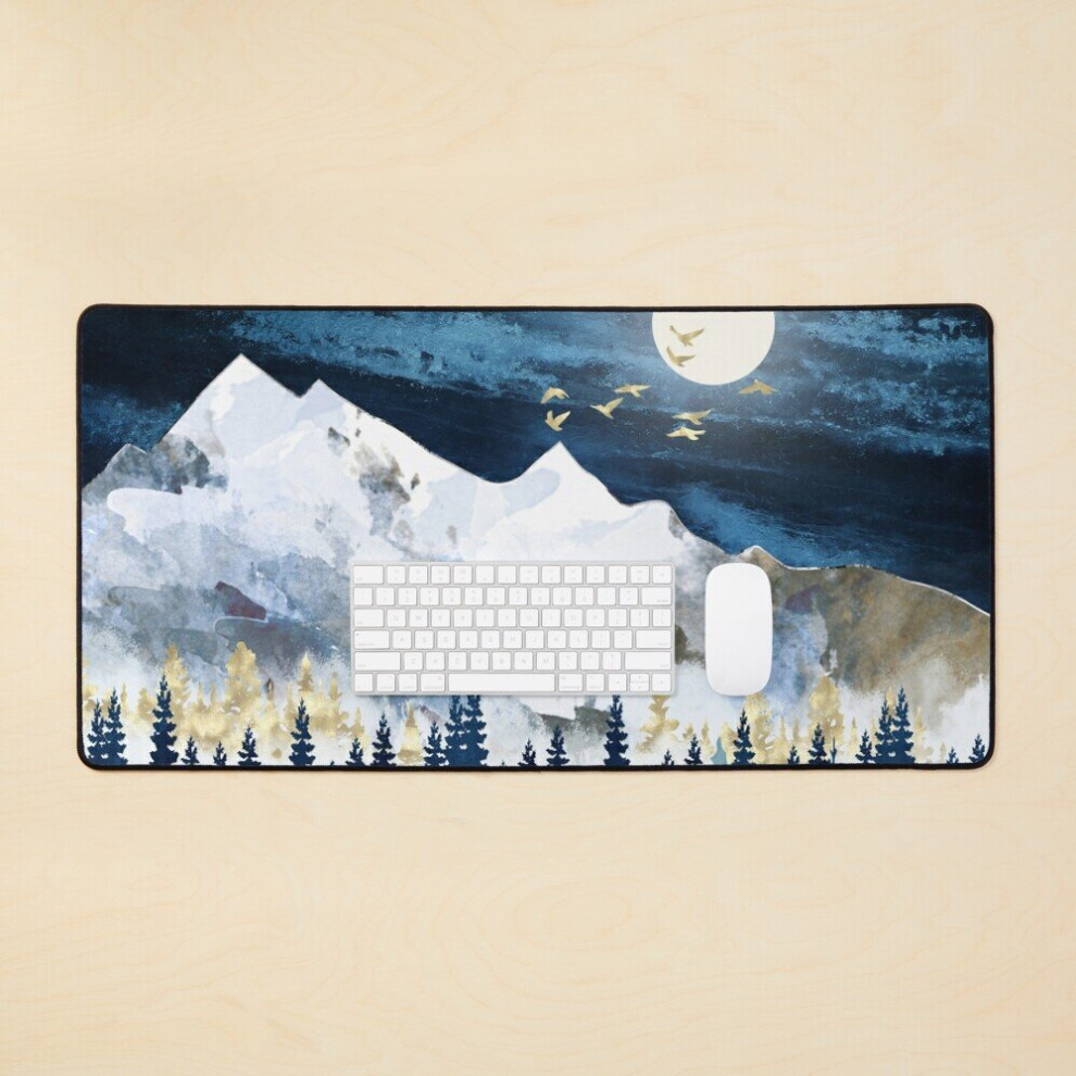 Desk Mat Moonlit Snow Large Gaming Mouse Pad 35X16 Inch 7802738313901