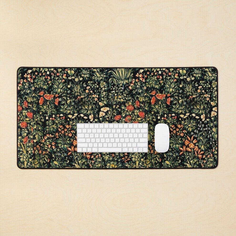 Desk Mat Midnight Floral Tapestry Large Gaming Mouse Pad 35X16 Inch 7802738367911