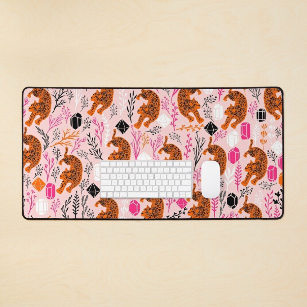Desk Mat Cute Leopard Large Gaming Mouse Pad 35X16 Inch 7802738352696