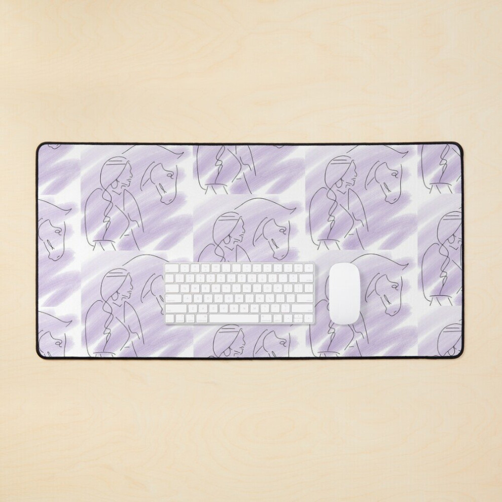 Desk Mat Horse (Purple) Large Gaming Mouse Pad 35X16 Inch Purple 7802738351767