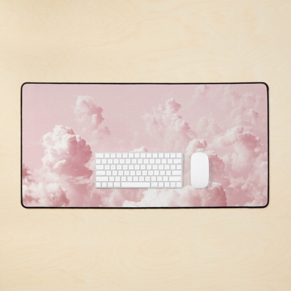 Desk Mat Clouds Aesthetic Large Gaming Mouse Pad 35X16 Inch Light/Pink 7802738327854