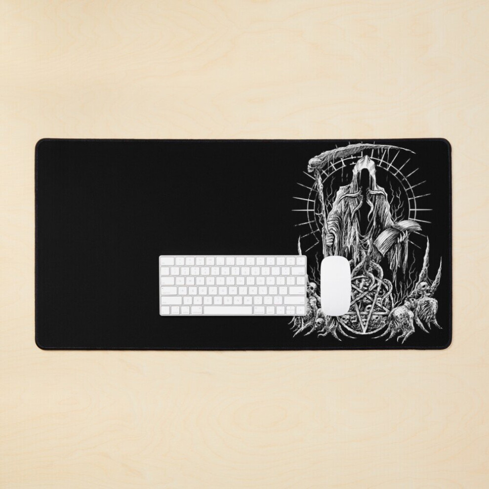 Desk Mat Demonic Grim Reaper Large Gaming Mouse Pad 35X16 Inch 7802738354331