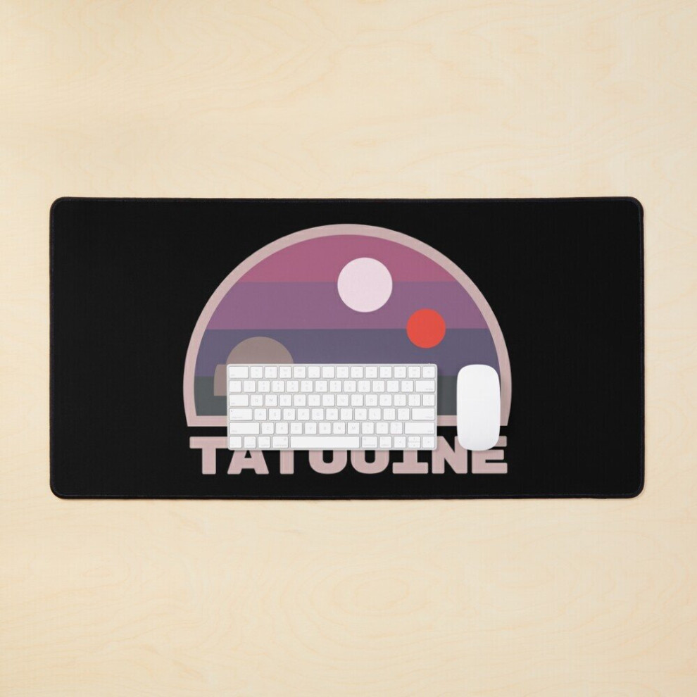 Desk Mat Tatooine Dual Sunset Large Gaming Mouse Pad 35X16 Inch 7802738391237