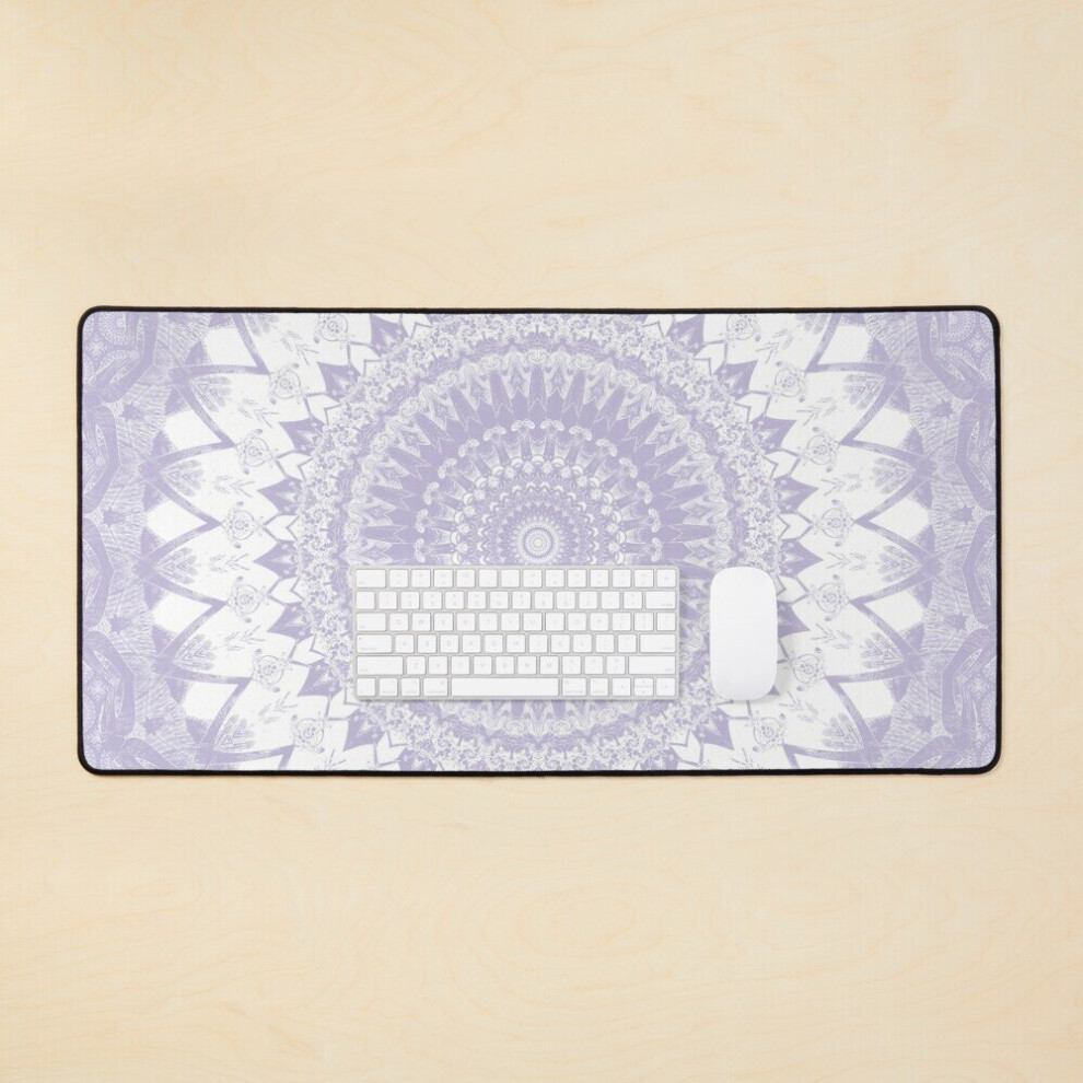 Desk Mat Boho Pastel Mandala Large Gaming Mouse Pad 35X16 Inch Purple 7802738366969