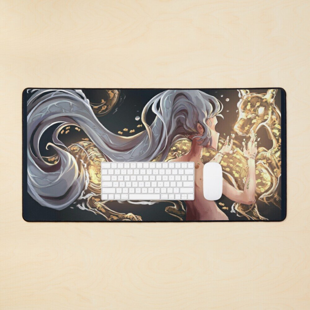 Desk Mat Underwater Lights Large Gaming Mouse Pad 35X16 Inch 7802738398557
