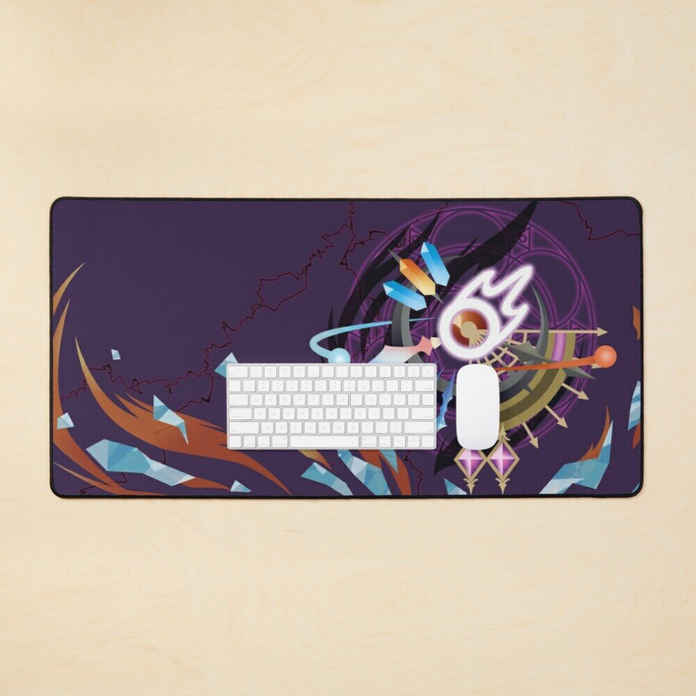 Desk Mat Ffxiv Mage Job Mat Large Gaming Mouse Pad 35X16 Inch Black 7802738312577