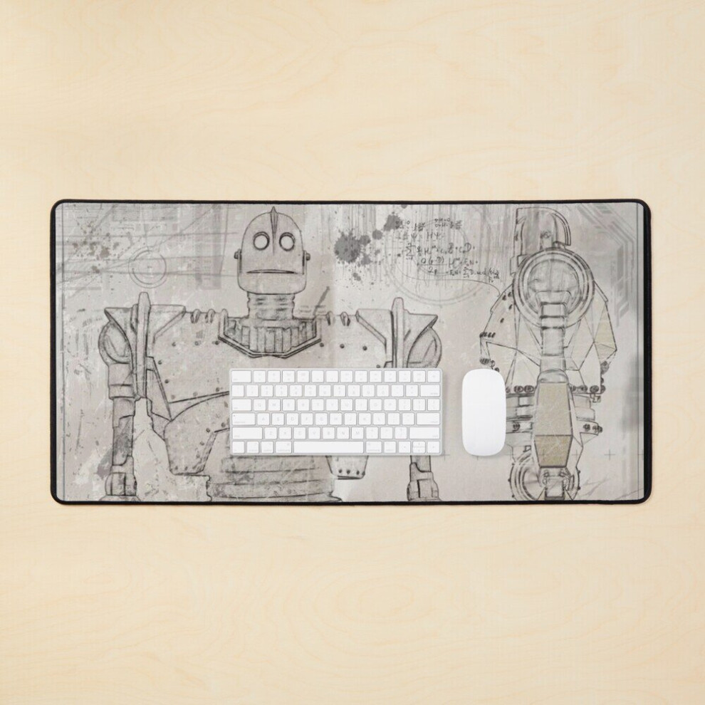 Desk Mat Iron Giant Large Gaming Mouse Pad 35x16 inch