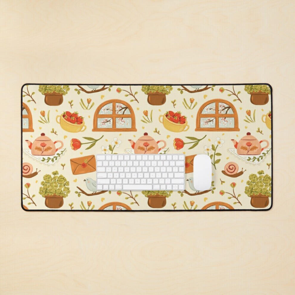 Desk Mat Hello Spring Large Gaming Mouse Pad 35X16 Inch 7802738407365