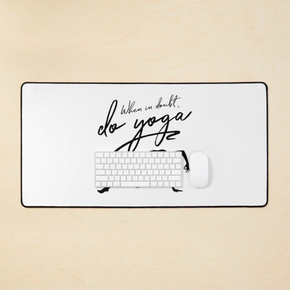 Desk Mat When In Doubt, Do Yoga Large Gaming Mouse Pad 35X16 Inch 7802738399844