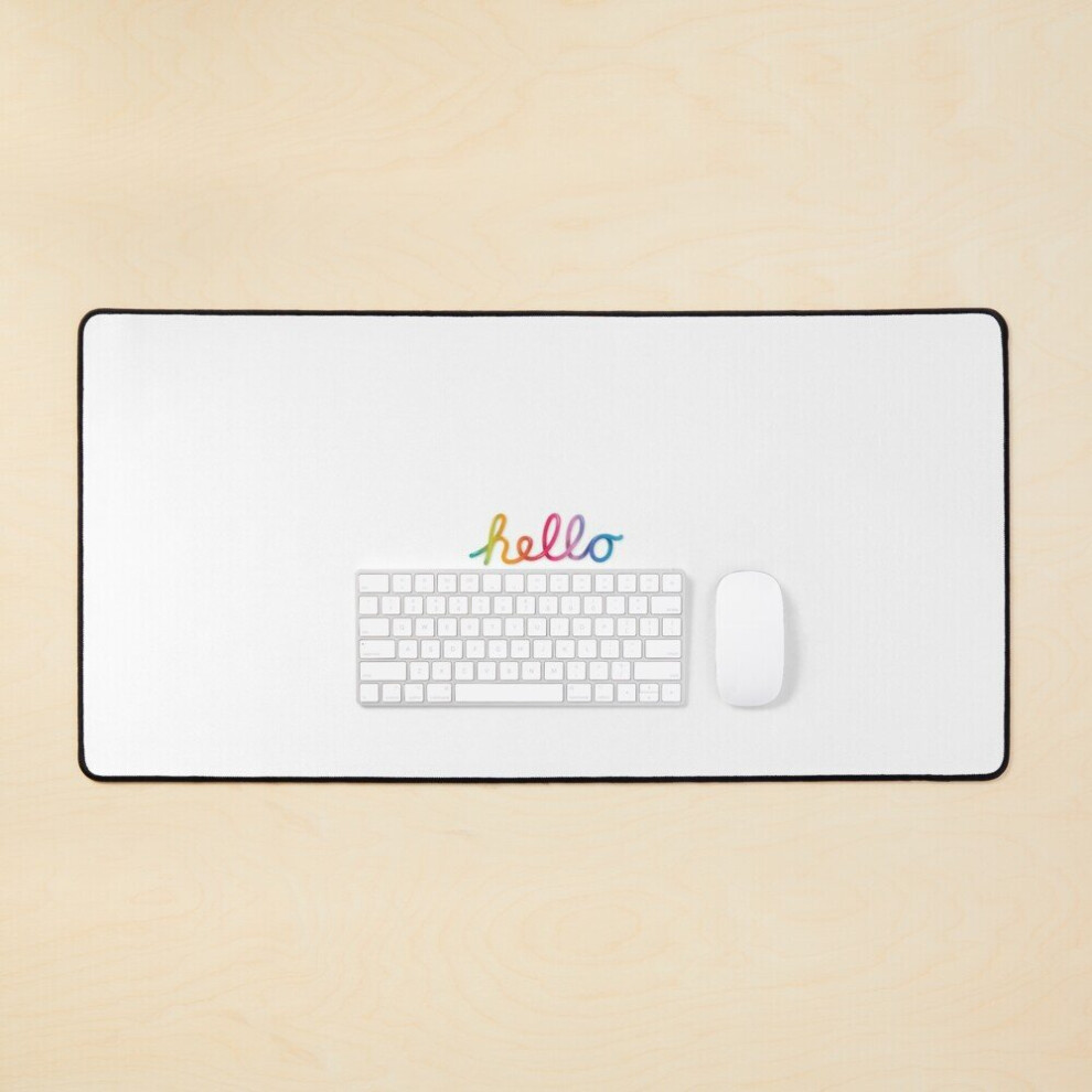 Desk Mat Hello Apple Fans Large Gaming Mouse Pad 35X16 Inch 7802738349818
