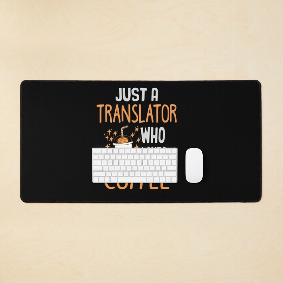 Desk Mat Funny Translator Coffee Lover Large Gaming Mouse Pad 35X16 Inch 7802738410884